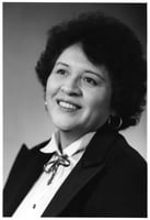 Irene Gomez of the Police and Community Relations Task Force. Photograph by Erickson Studio, ca. 1983.